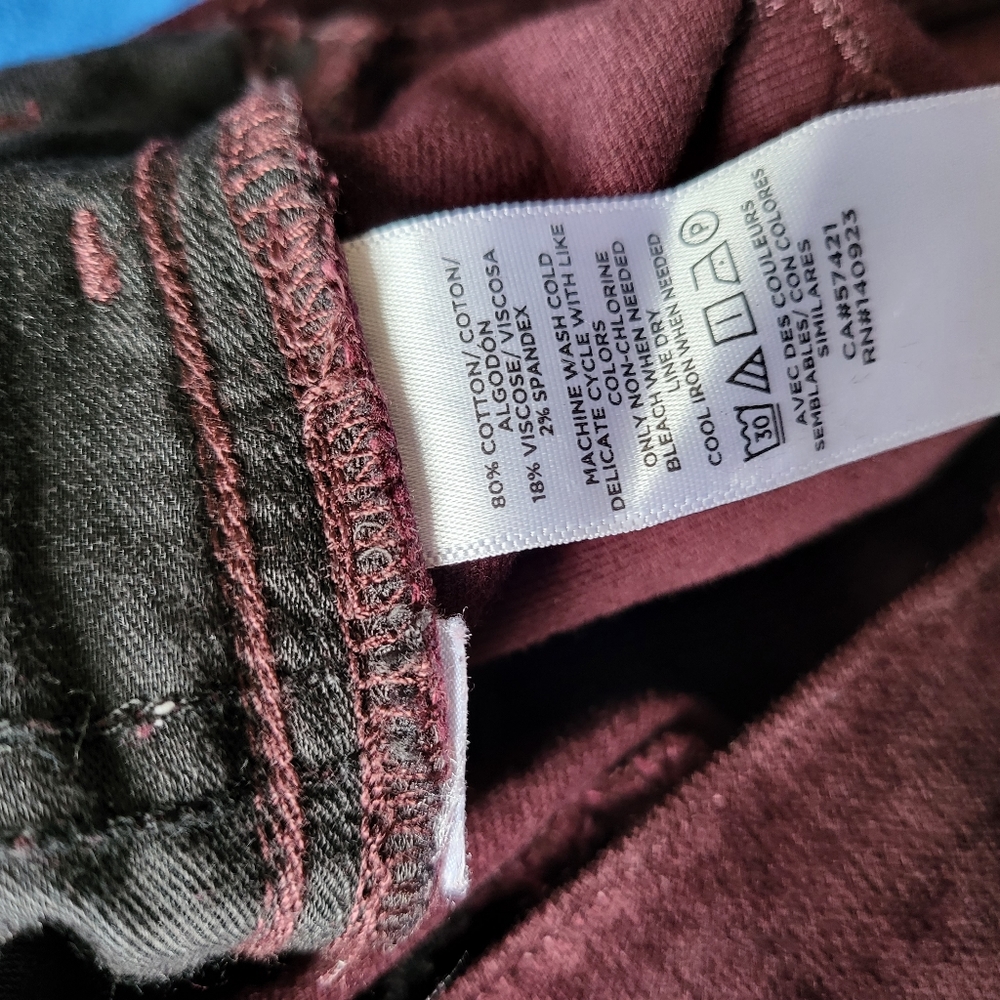 LOFT Red High Rise Jeans - Picture 5 of 7